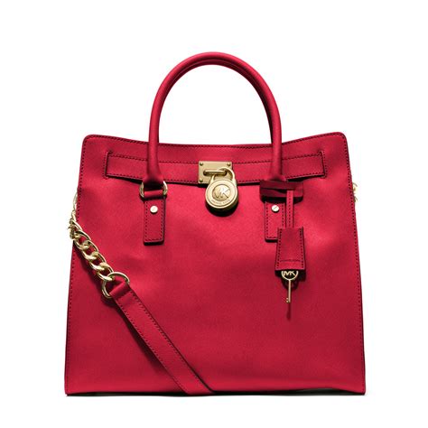 michael kors red leather putse|what is saffiano pvc.